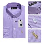 ralph laure hommes mode chemises manches longues 2013 polo italie coton rayures caine violet